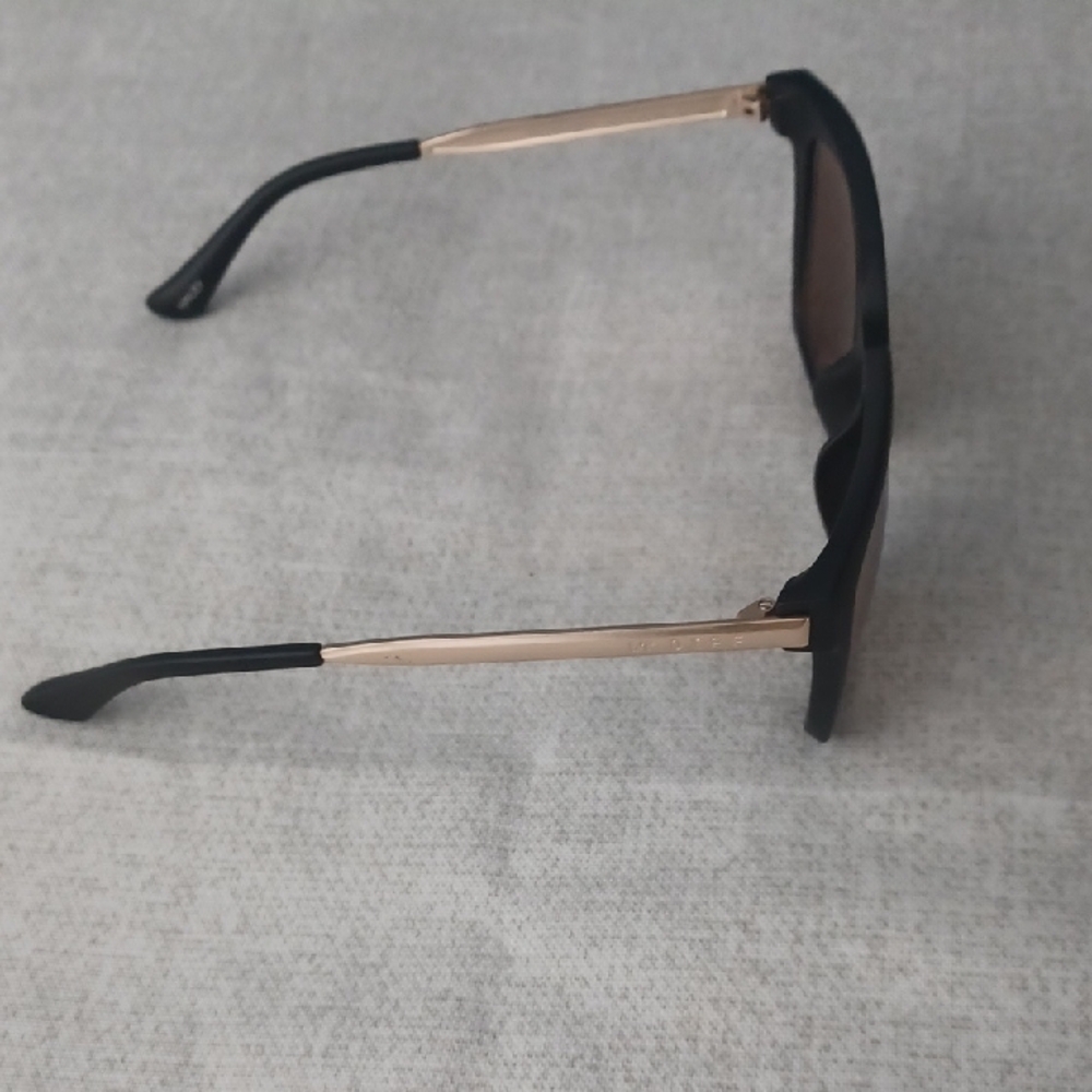 DIFF Eyewear Cat-Eye Sunglasses Black Frame Rose Gold Mirrored Lenses SKU0242 - Picture 7 of 12